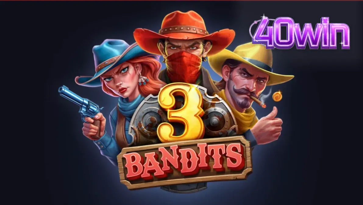 Interface do jogo 3 Bandits com símbolos de bandidos e moedas